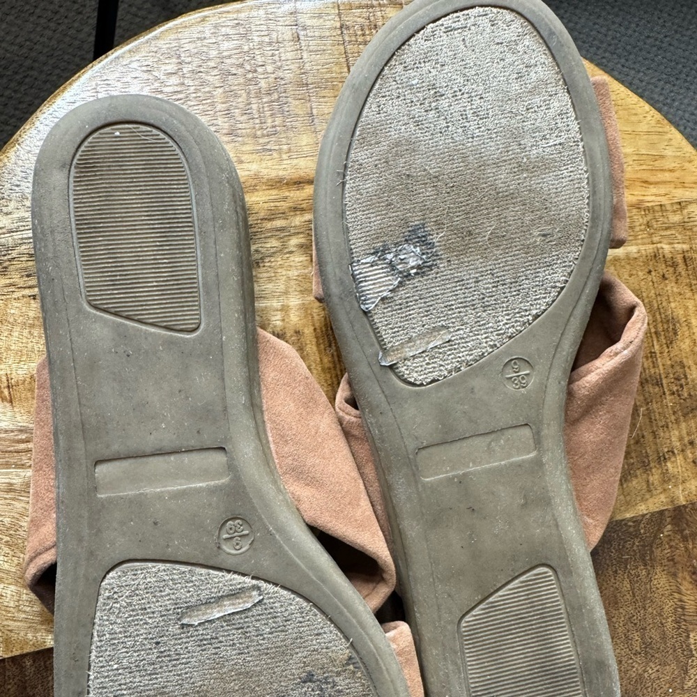 Lulus Suede Knotted Sandal Slip on Size 9 - Picture 4 of 5